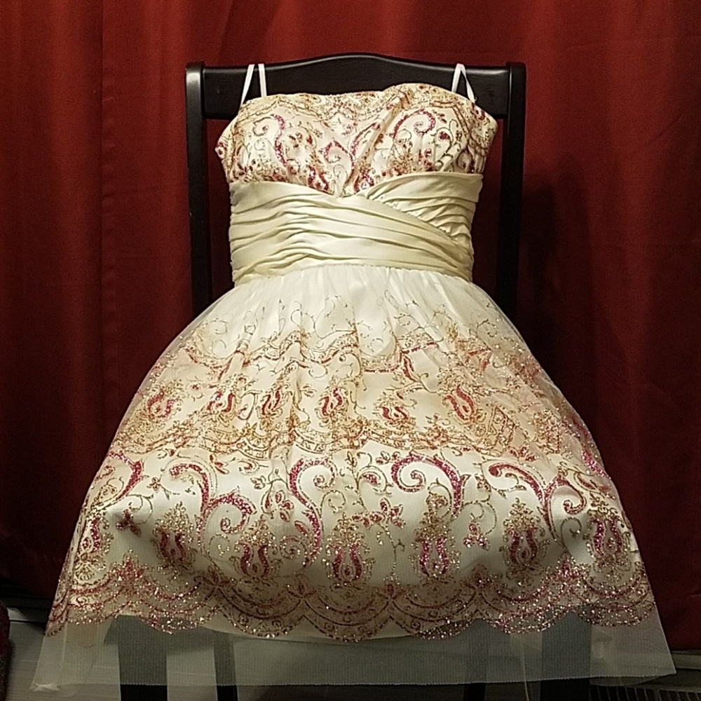 Creme Semi Formal Dress